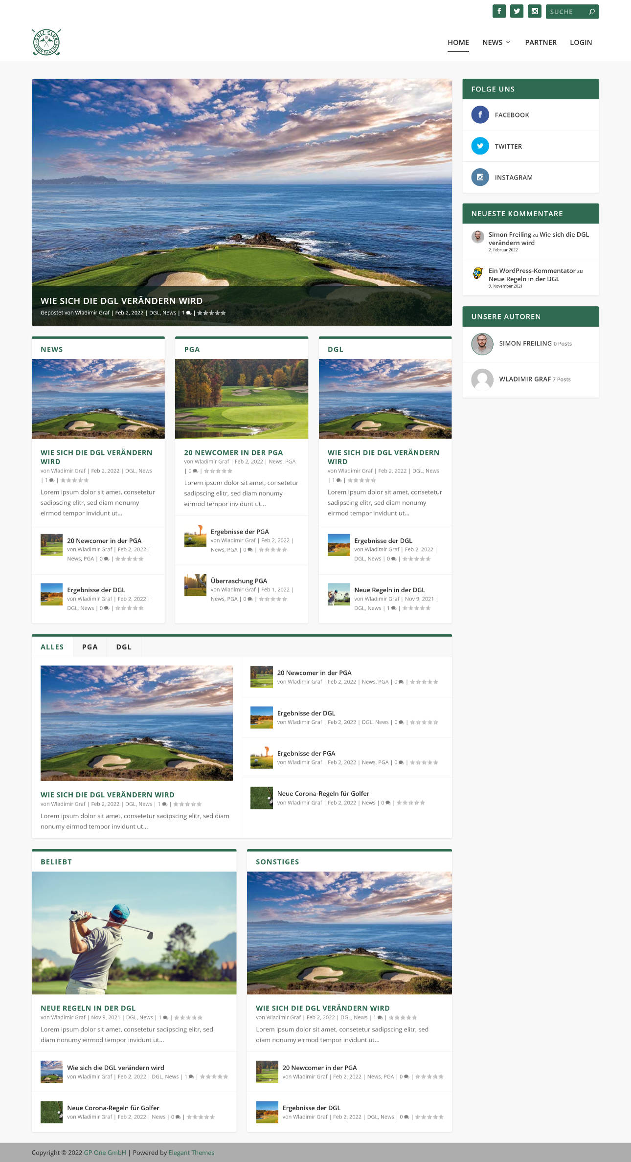 Screenshot Golfclub Site